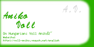 aniko voll business card